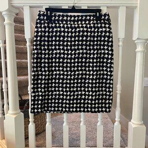 TALBOTS PETITES WOMENS SZ 6P HOUNDSTOOTH SKIRT